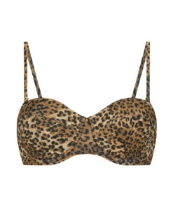 Vorgeformtes Trägerloses Push-Up Bikini-Oberteil Leopard -Badebekleidung Verkauf 191090 5