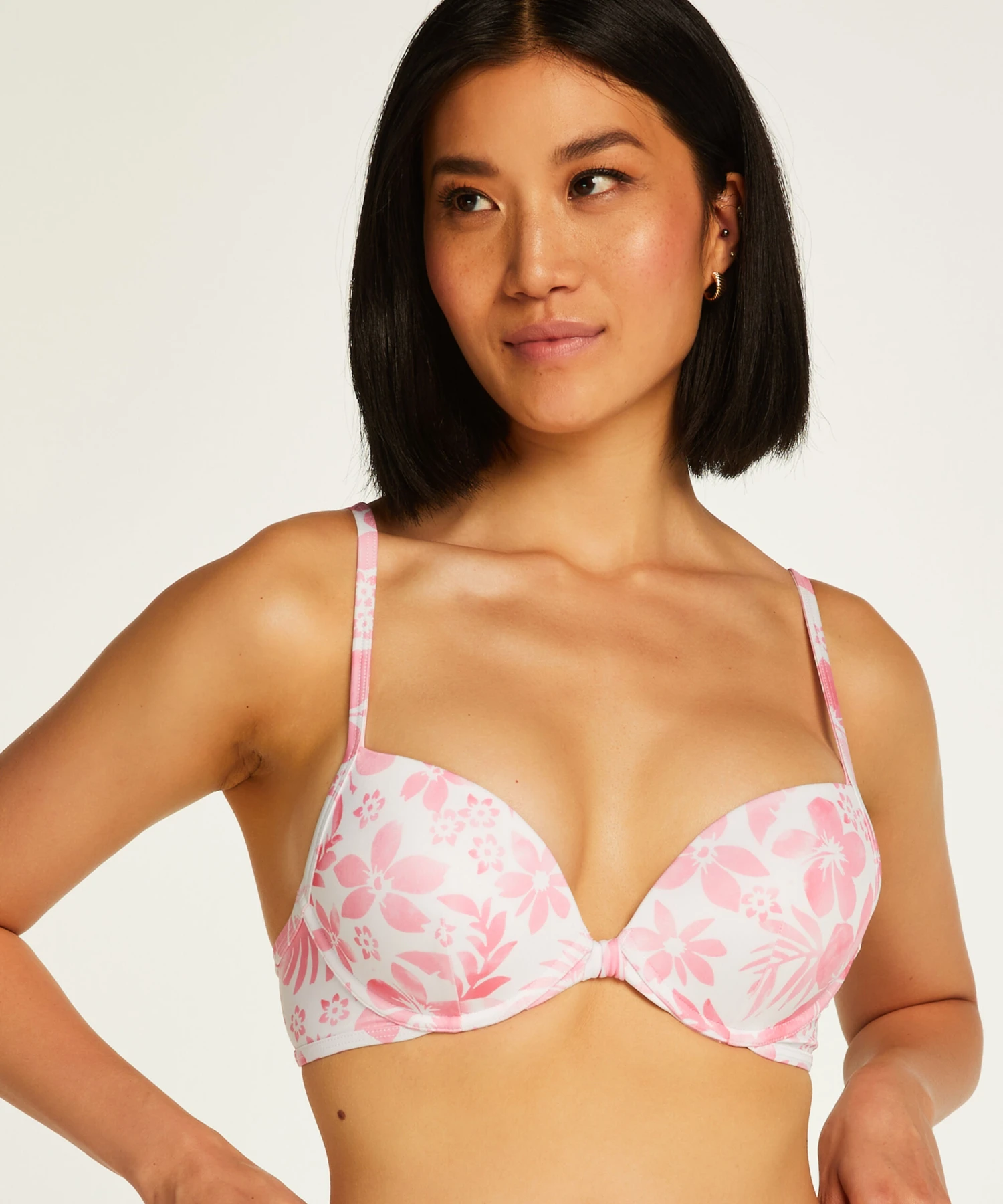 Vorgeformtes Push-Up-Bügel-Bikinitop Tropical 1 Vorgeformtes Push-Up-Bügel-Bikinitop Tropical